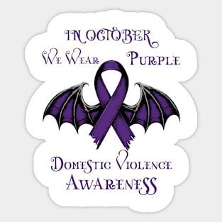 In October We Wear Purple Sticker